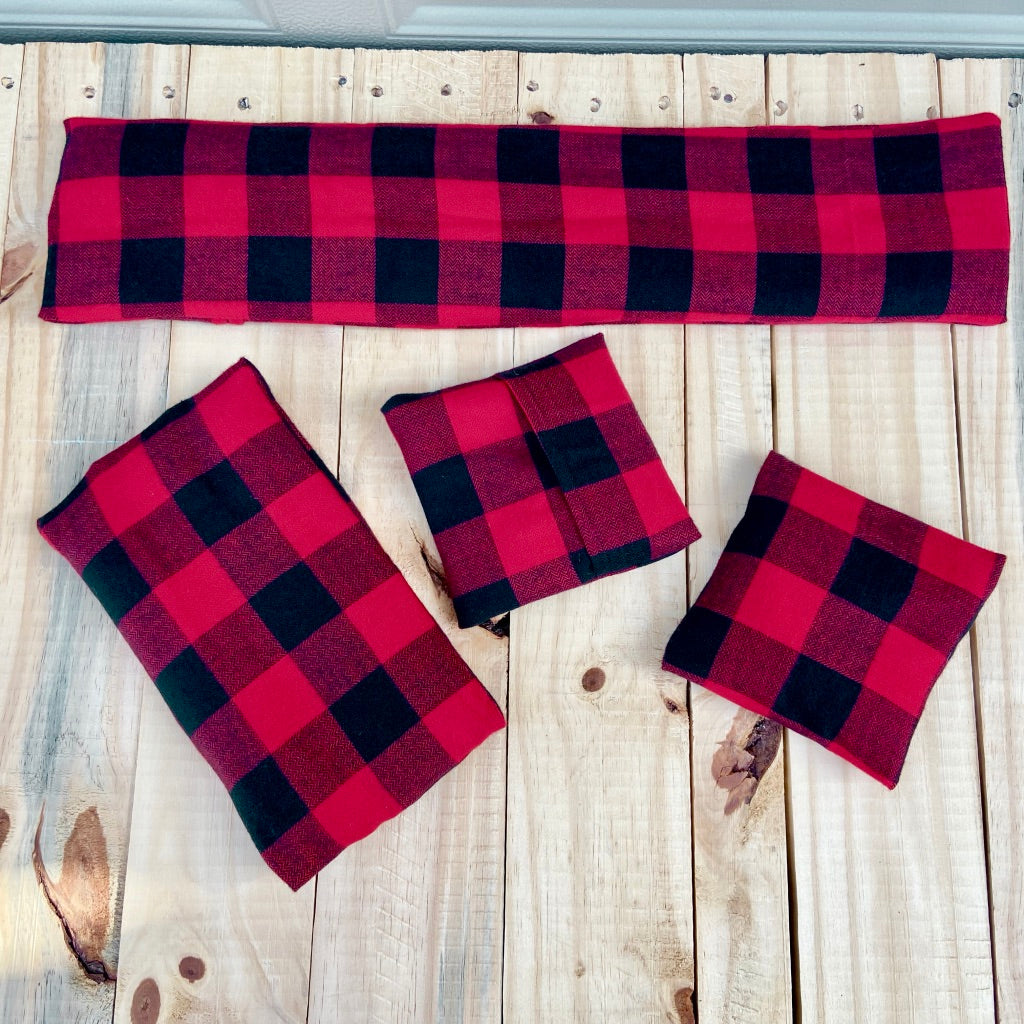 Red & Black Buffalo Plaid Flannel Rice Pack