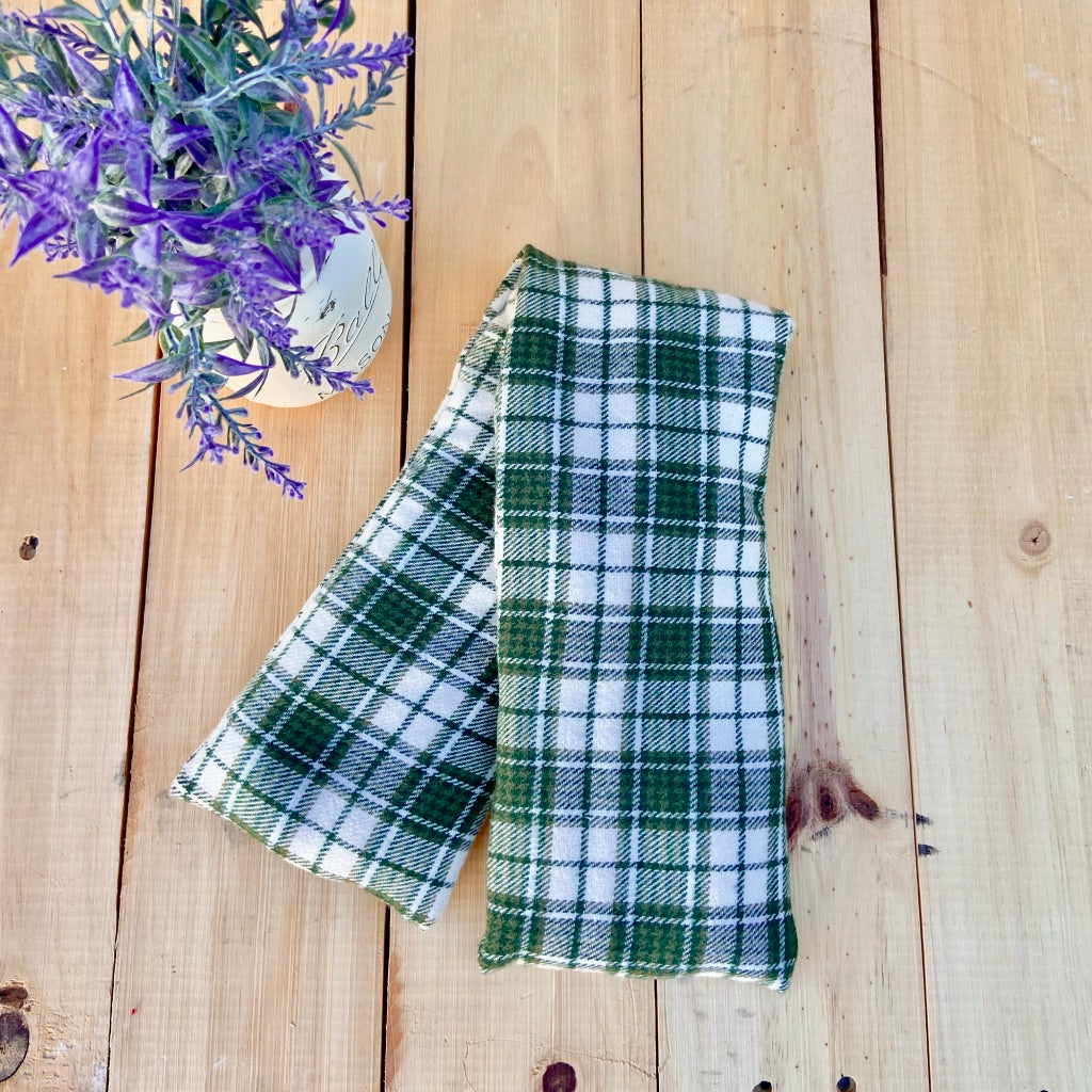 Green Plaid Flannel Rice Pack