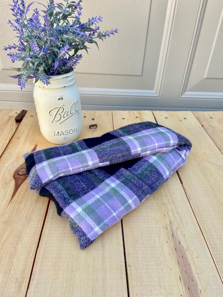 Violet Flannel Plaid Rice Pack