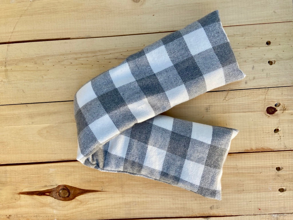 Gray & Wthie Baffalo Plaid Flannel Rice Pack