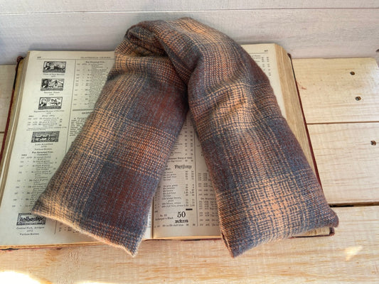 Brown Tweed Flannel Plaid Rice Pack