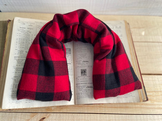 Red & Black Buffalo Plaid Flannel Rice Pack