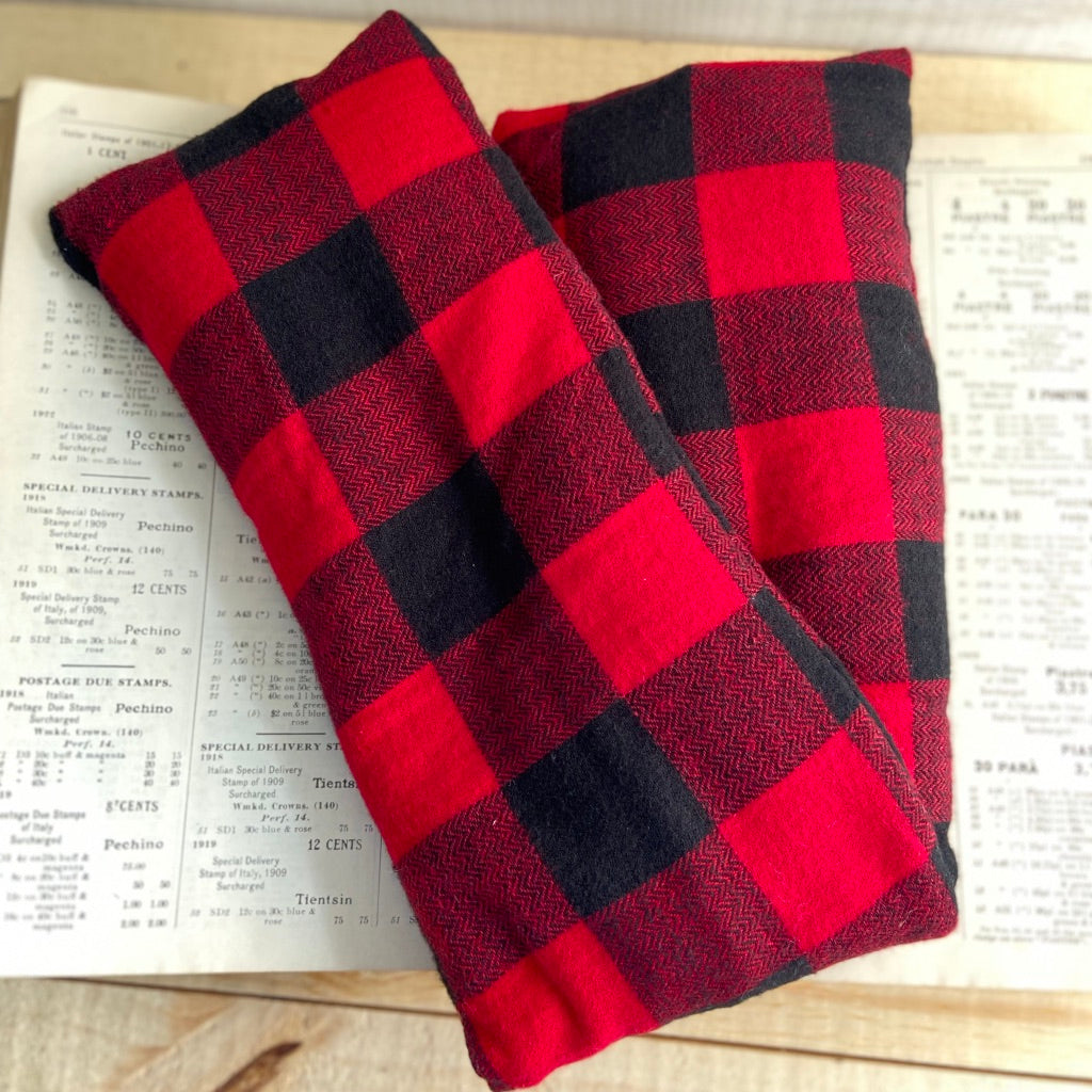 Red & Black Buffalo Plaid Flannel Rice Pack