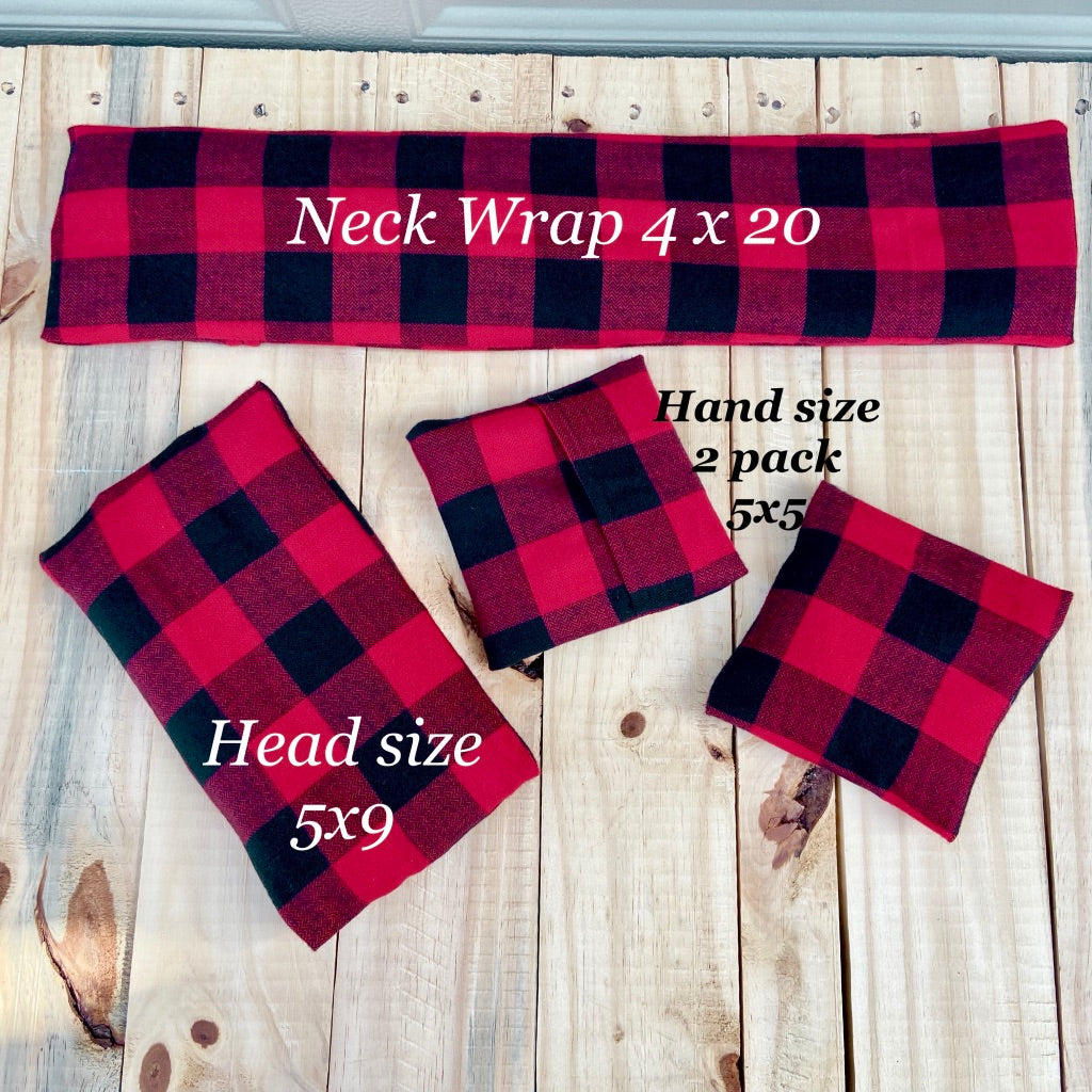 Black & White Buffalo Plaid Rice Pack