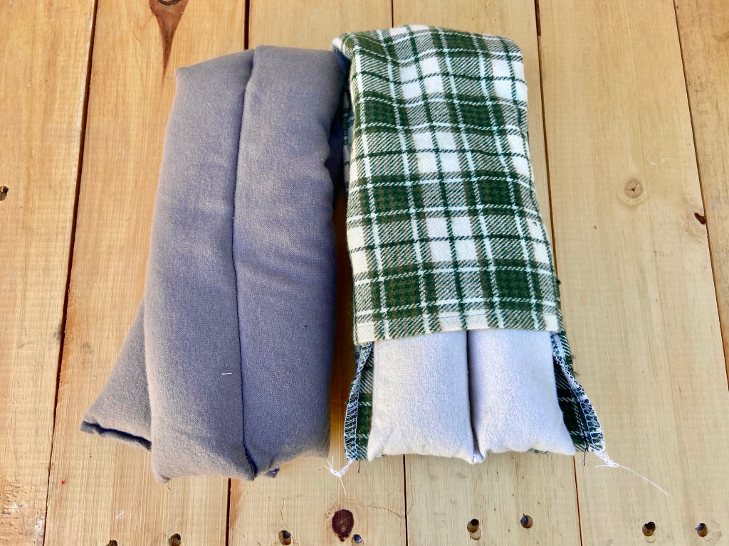 Green Plaid Flannel Rice Pack